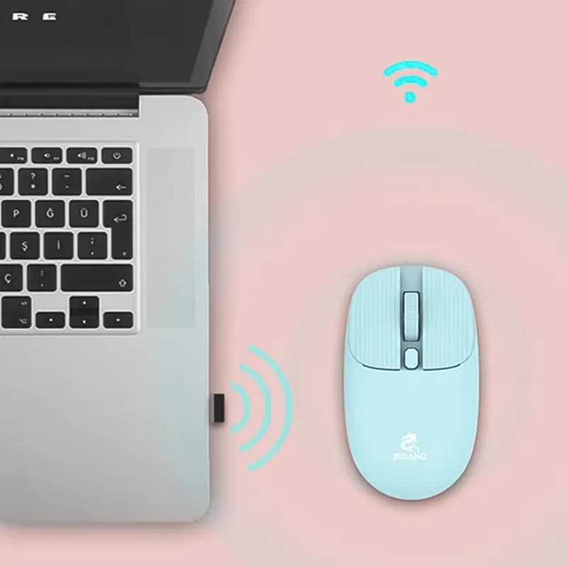 ماوس بی سیم جکنگ مدل Jeqang JW-219 – آبی-388 — تصویر ۹