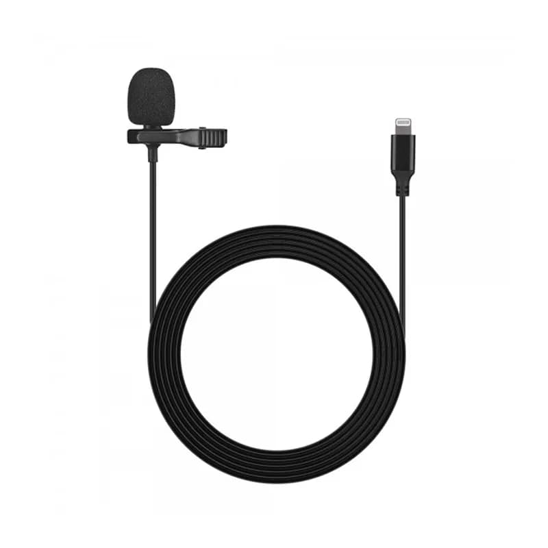 میکروفون یقه ای لاوالیر مدل Lavalier GL-120 با پورت لایتنینگ