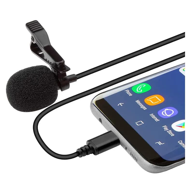 میکروفون یقه ای لاوالیر مدل Lavalier GL-121 با پورت تایپ سی — تصویر ۱۲