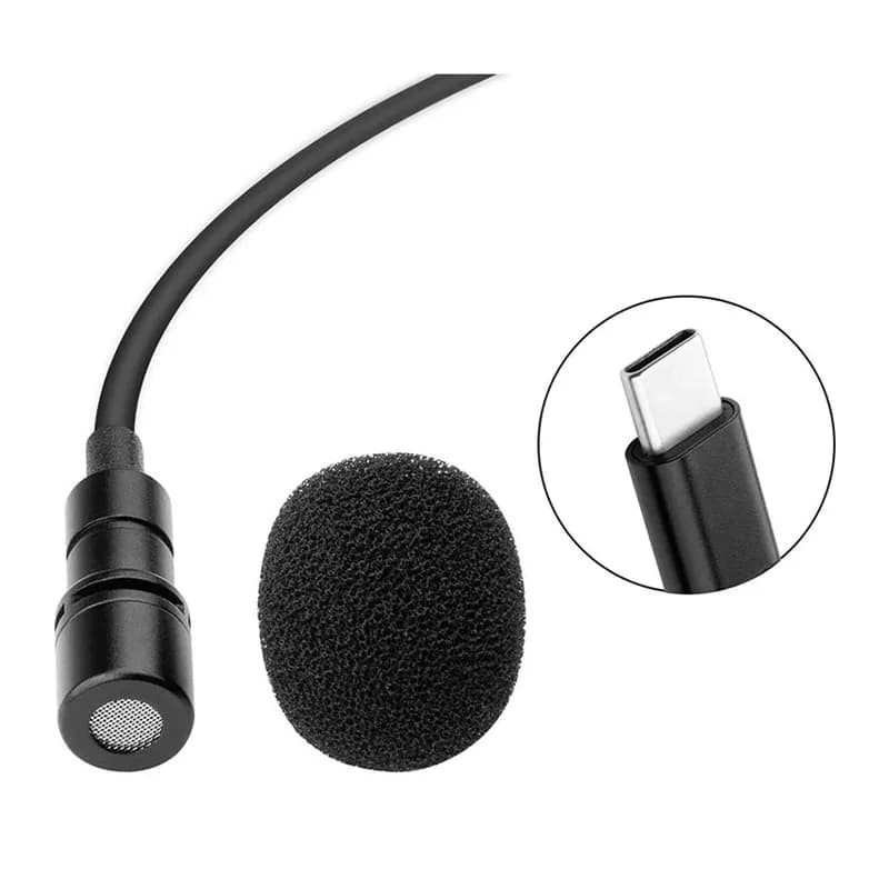 میکروفون یقه ای لاوالیر مدل Lavalier GL-121 با پورت تایپ سی — تصویر ۹