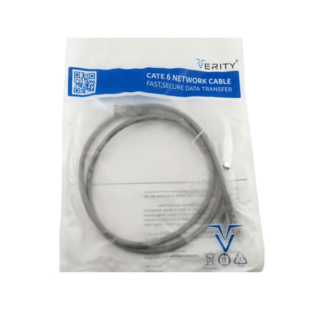 کابل شبکه CAT6 وریتی VERITY متراژ 1 متر