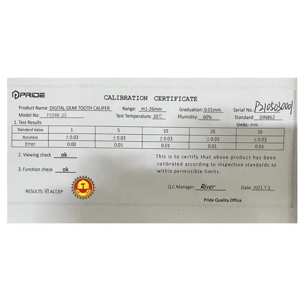 کولیس دیجیتال پراید مدل P1048-25 گستره 1 – 26 میلیمتر — تصویر ۵