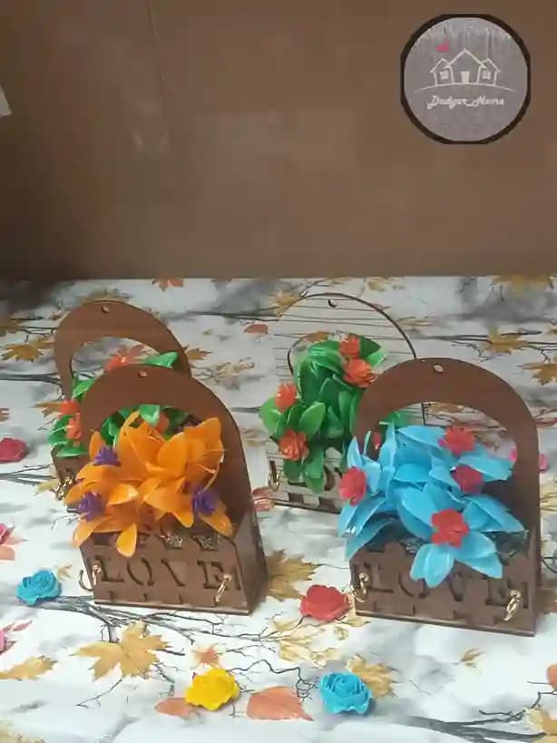 جاکلیدی چوبی گلدار