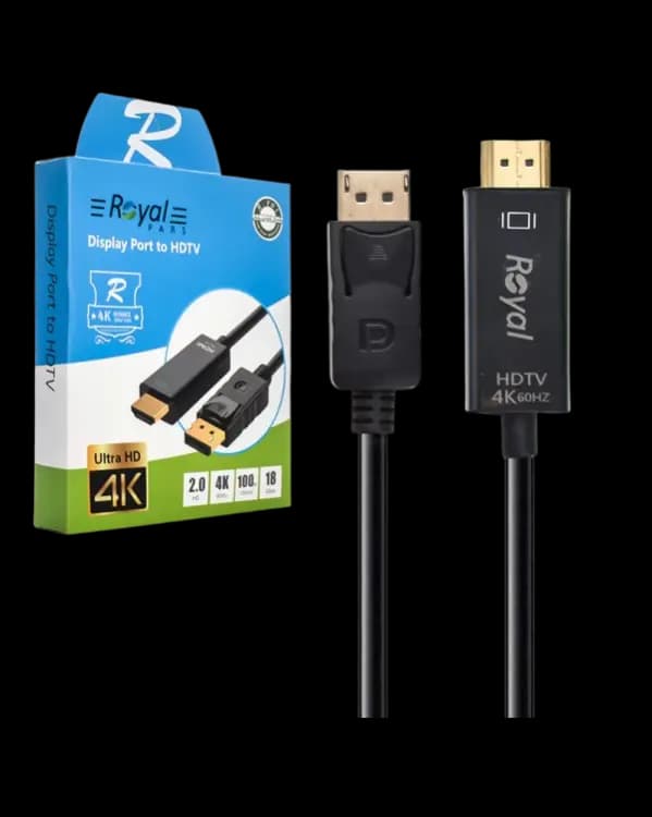 کابل DisplayPort به HDMI رویال (ROYAL) طول 1.8 متر