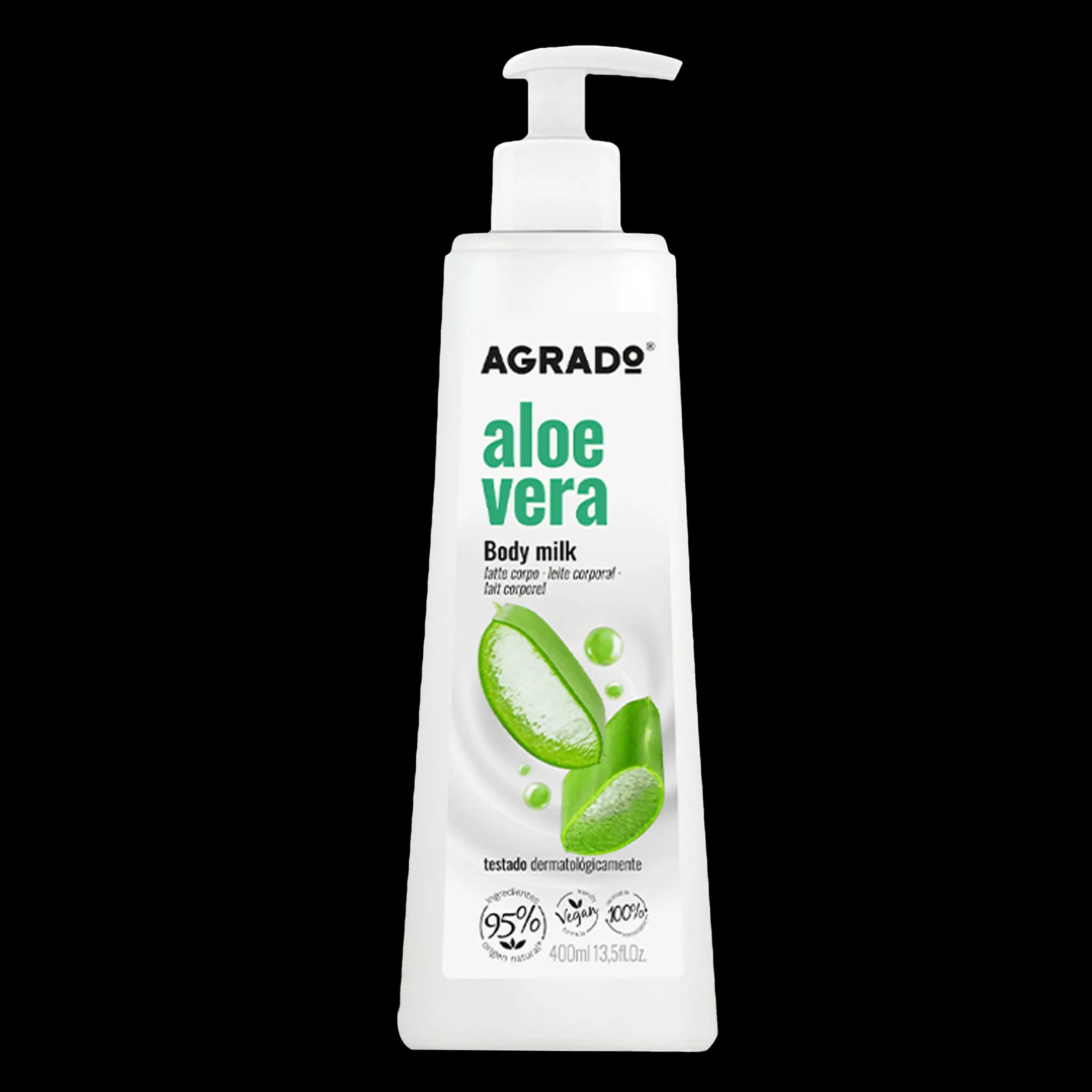 لوسیون بدن آلوئه ورا 400 میل آگرادو | Body Milk Aloe Vera