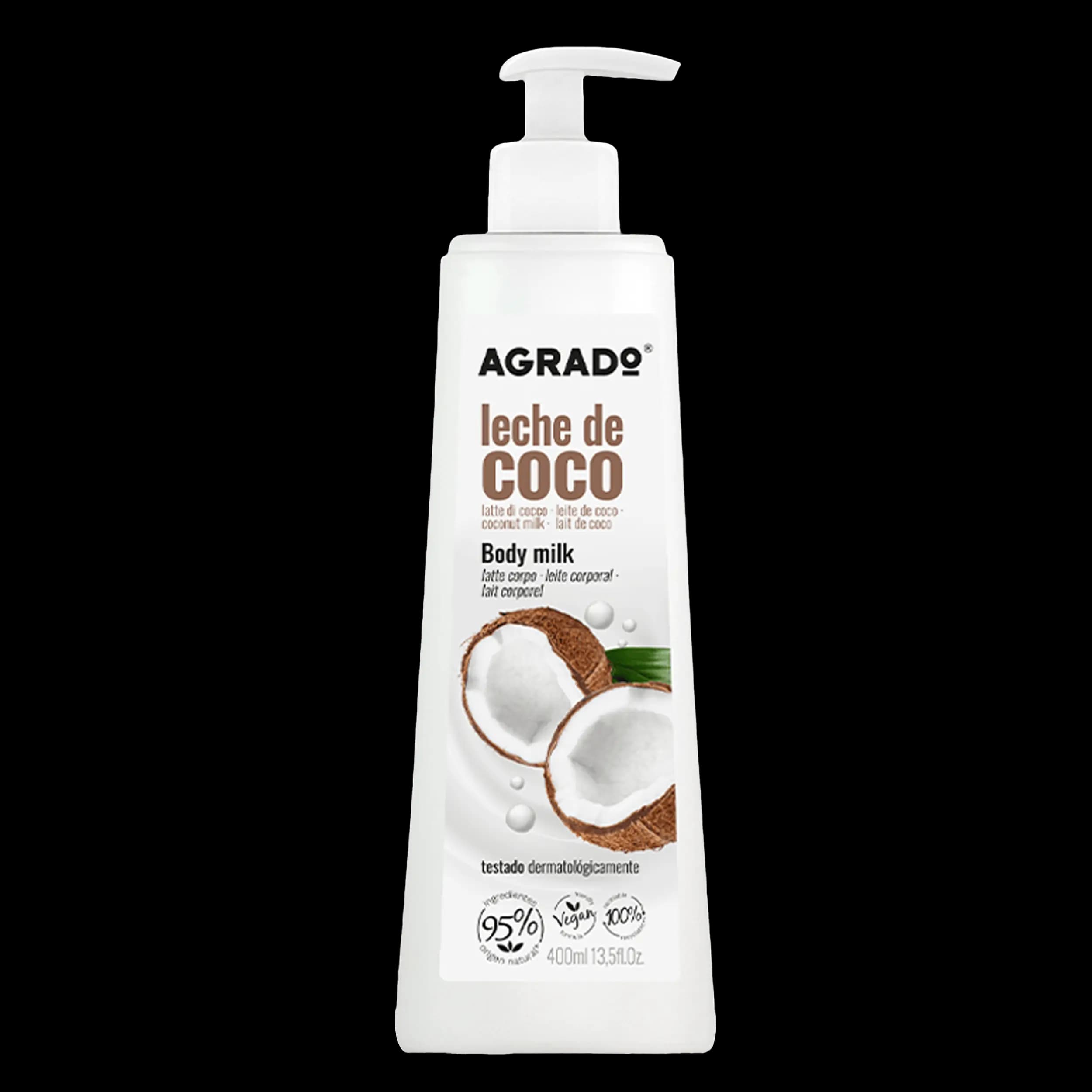 لوسیون بدن نارگیلی 400 میل آگرادو | Body Milk Coconut
