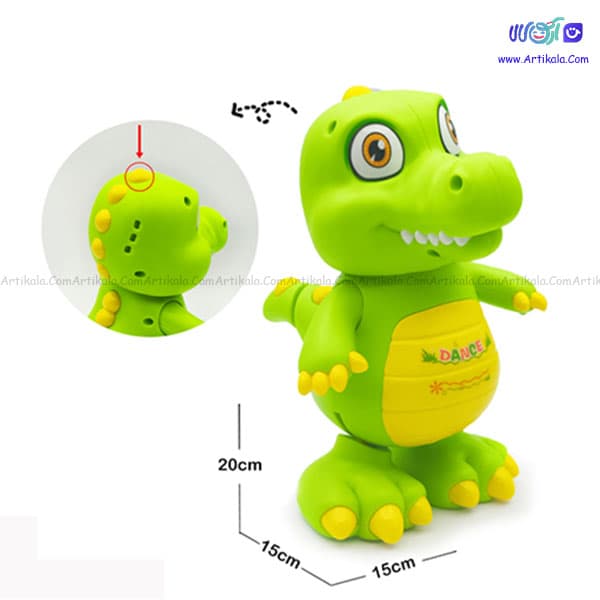 دایناسور رقاص موزیکال و چراغدار کد YJ3020