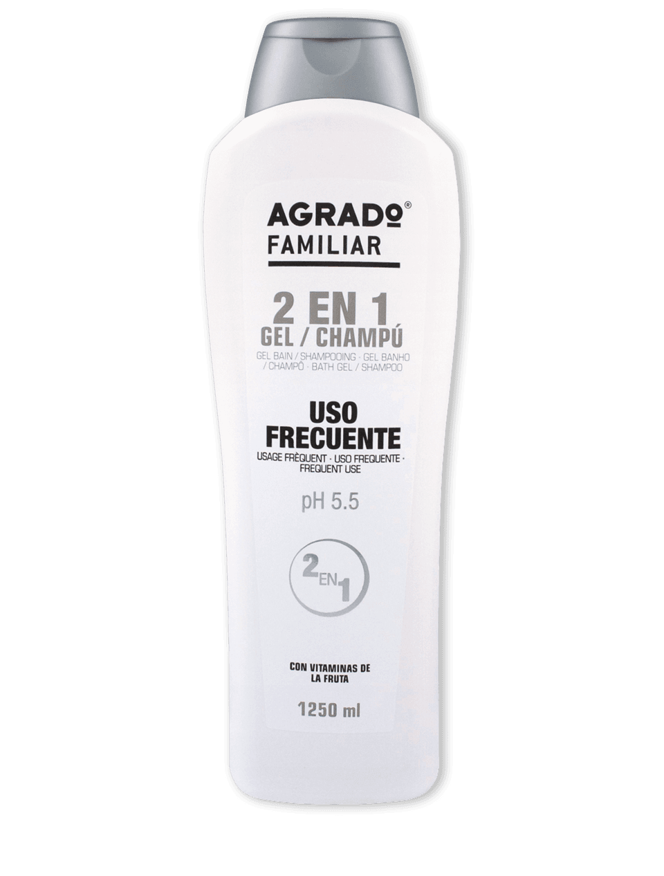 شامپو سر و بدن 1250 میل 2کاره آگرادو | FREQUENT USE BATH GEL AND SHAMPOO 2 IN 1 — تصویر ۷