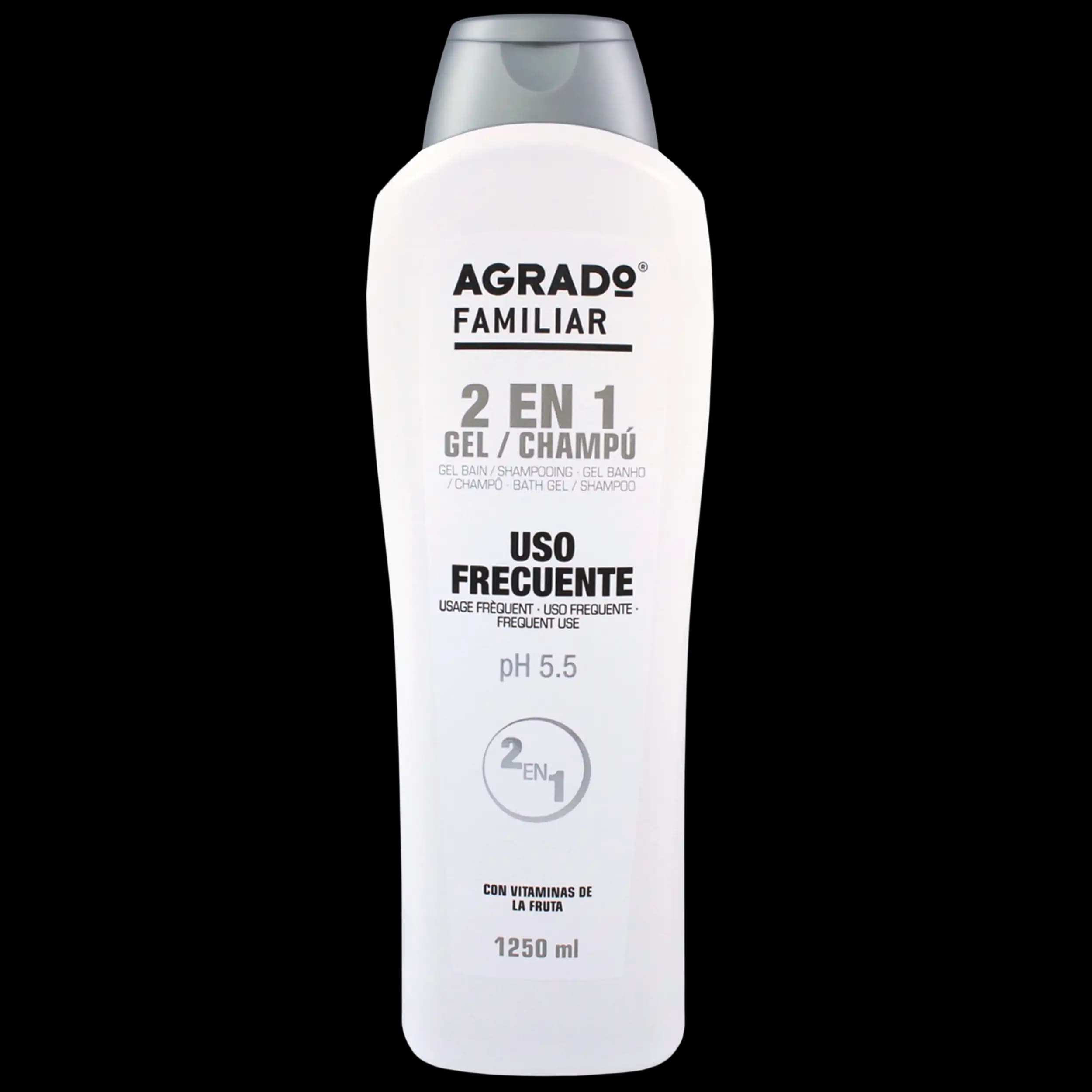 شامپو سر و بدن 1250 میل 2کاره آگرادو | FREQUENT USE BATH GEL AND SHAMPOO 2 IN 1 — تصویر ۶