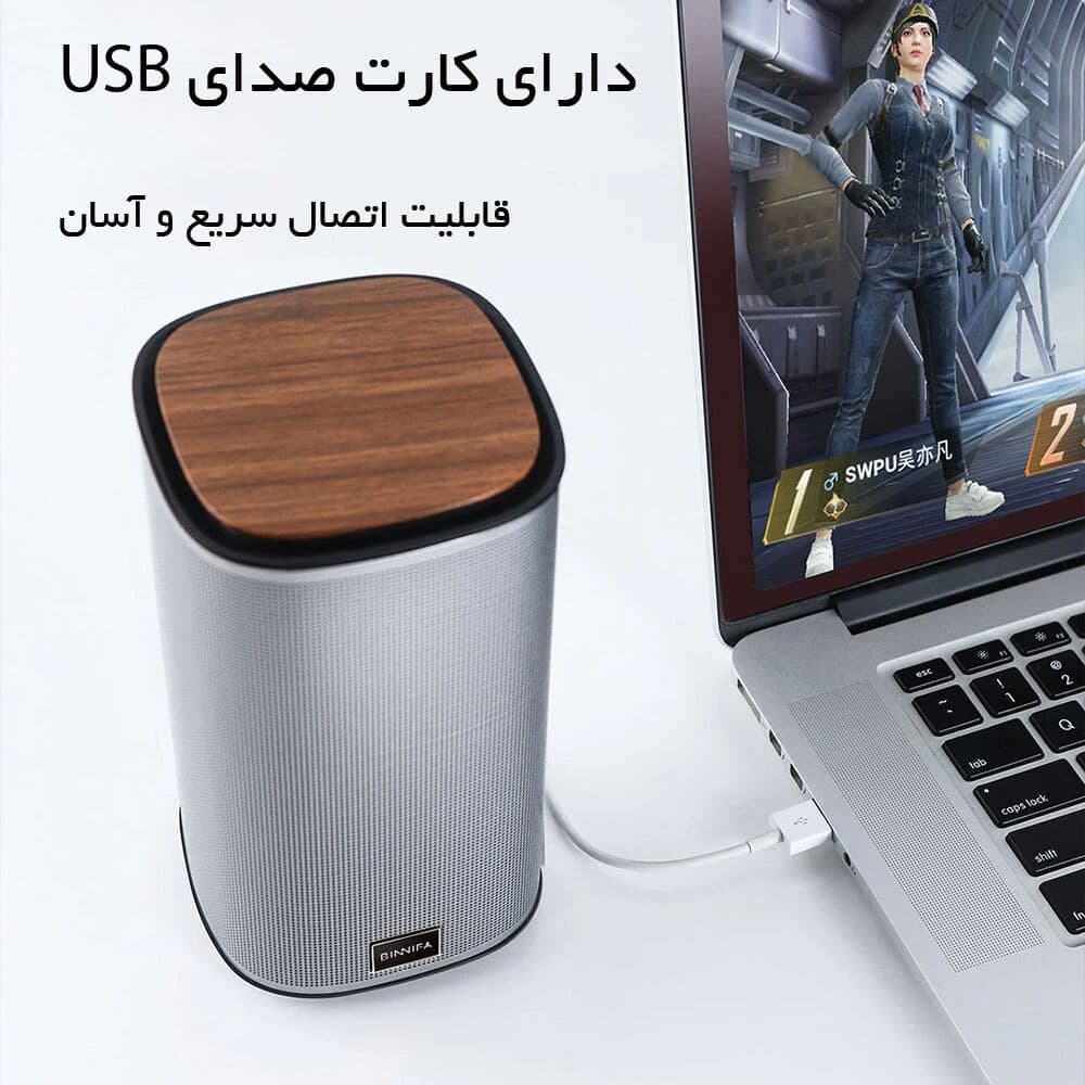 اسپیکر رومیزی بلوتوث BINNIFA Play2D — تصویر ۱۲