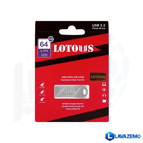 فلش مموری لوتوس مدل L-711 ظرفیت ۶۴ گیگابایت USB3 — تصویر ۳