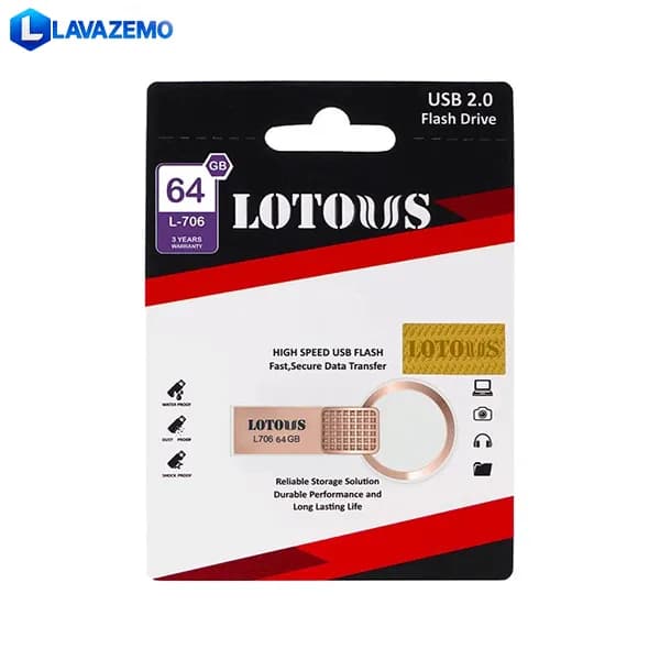 فلش مموری لوتوس مدل L-706 ظرفیت 64 گیگابایت — تصویر ۳