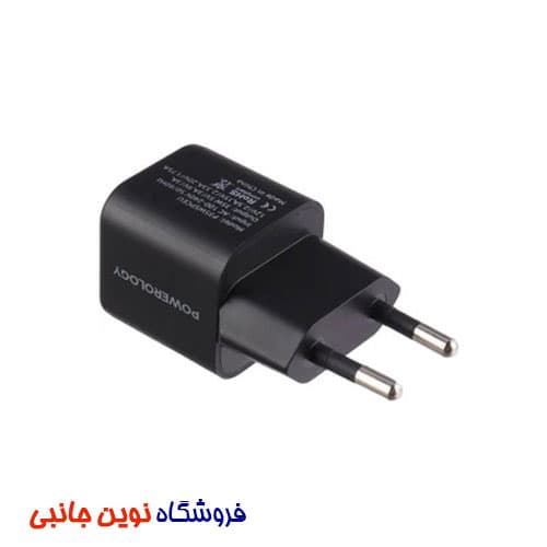شارژر دیواری پاورولوژی مدل P35WSPCEU ا Powerology P35WSPCEU Single Port Type-C GaN Charger with EU Plug ( تک / عمده )
