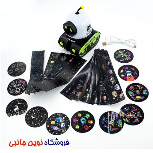 چراغ خواب و پروژکتور کهکشانی طرح ربات ا lamps galaxy projector robot free_shipping_badge (تک/عمده) — تصویر ۳