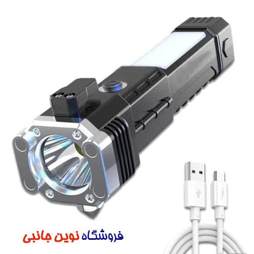چراغ قوه چند کاره اضطراری مدل LED 3W Torch keychain flashlight | LED 3W Torch (تک / عمده )