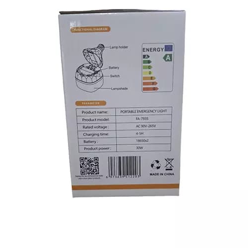لامپ اضطراری شارژی سرپیچی 30 وات OKGO مدل FA-7935 — تصویر ۱۱