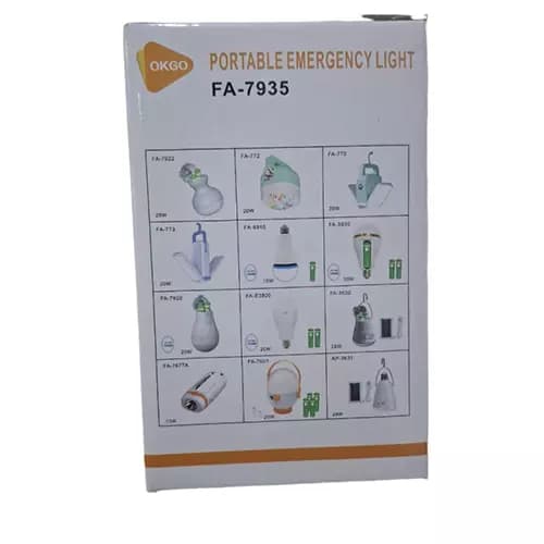 لامپ اضطراری شارژی سرپیچی 30 وات OKGO مدل FA-7935 — تصویر ۹