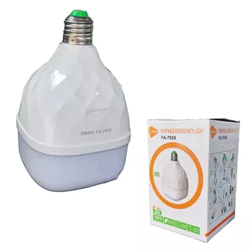 لامپ اضطراری شارژی سرپیچی 30 وات OKGO مدل FA-7935 — تصویر ۵