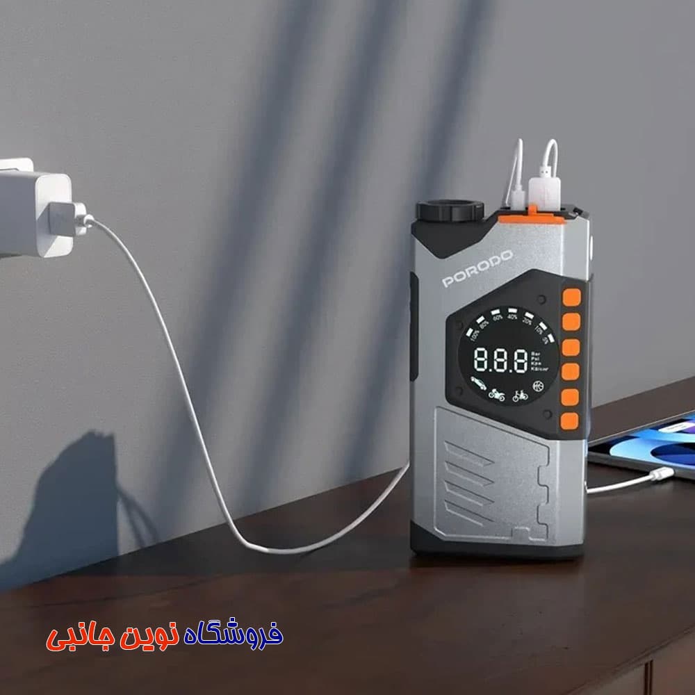 جامپ‌ استارتر خودرو پرودو مدل VoltBoost ظرفیت 10000 میلی‌آمپر ا Porodo VoltBoost 10000mAh Compact Utility Tool PDPBA10GY (تک عمده) — تصویر ۷