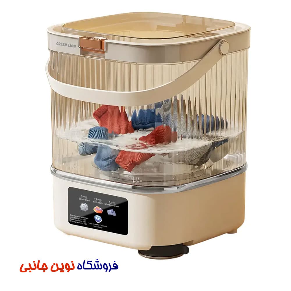 ماشین لباسشویی مینی گرین لاین مسافرتی و تاشو مدل GNWM14PORWH ا Green Lion Mini Wash 12L Portable Washing Machine (تک/عمده)