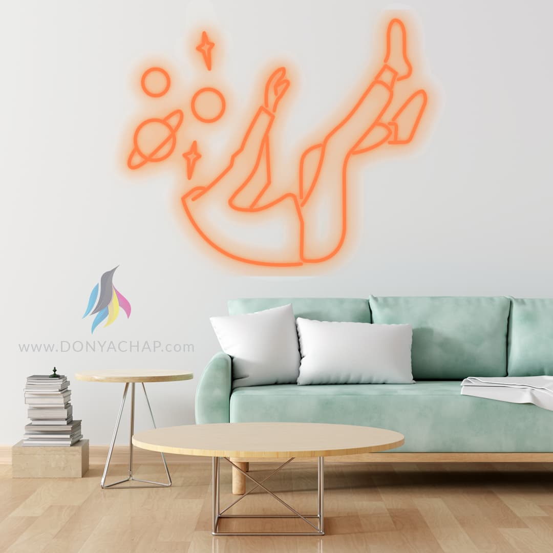 تابلو نئون فلکس آدم و منظومه — تصویر ۹