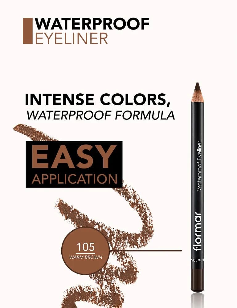 مداد چشم ضدآب فلورمار – رنگ Warm Brown 105 — تصویر ۴