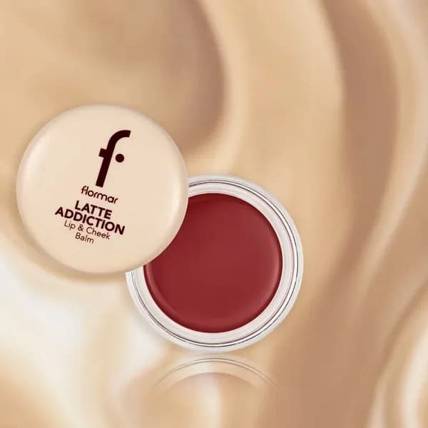 بالم لب و رژگونه Latte Addiction فلورمار رنگ Berry Mocha 003 — تصویر ۲
