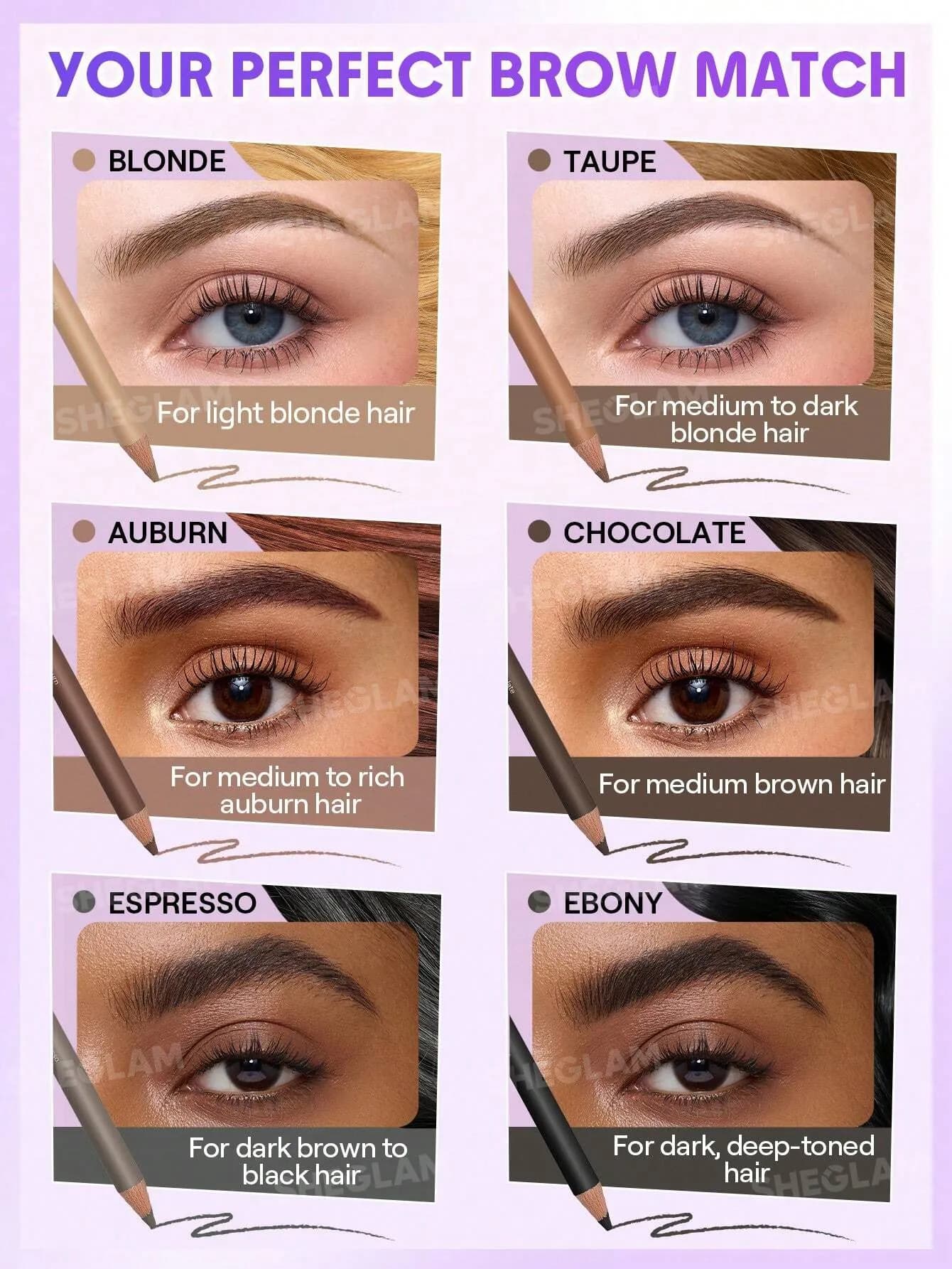 مداد ابرو تراش دار Fluff Line شیگلم — تصویر ۶