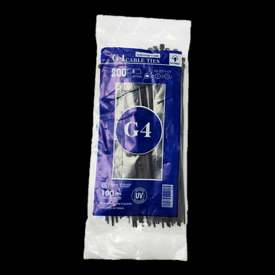 بست کمربندی سیاه پلاستیکی صد عددی 3.6*250 G4-B — تصویر ۱۰