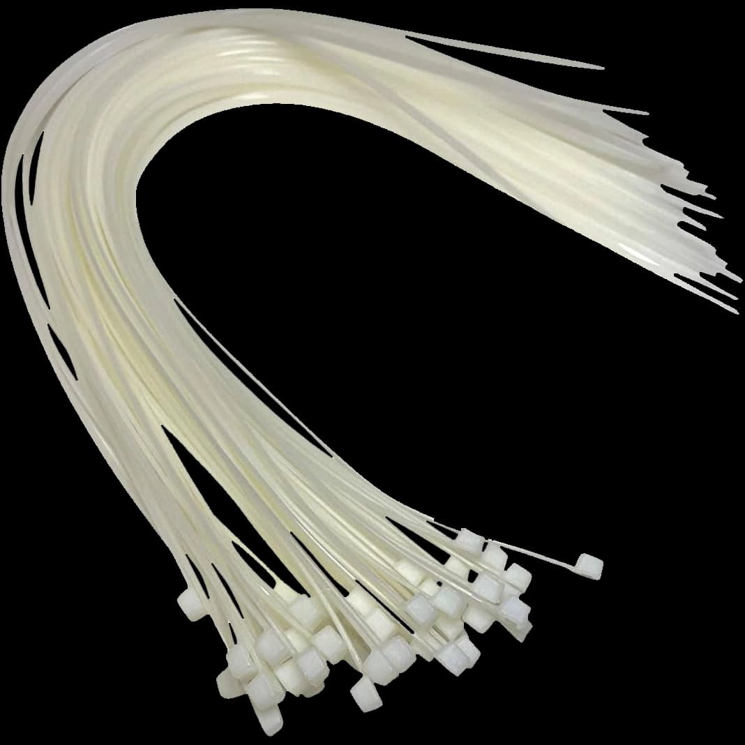 بست کمربندی سفید پلاستیکی صد عددی 2.5*150 G4-W