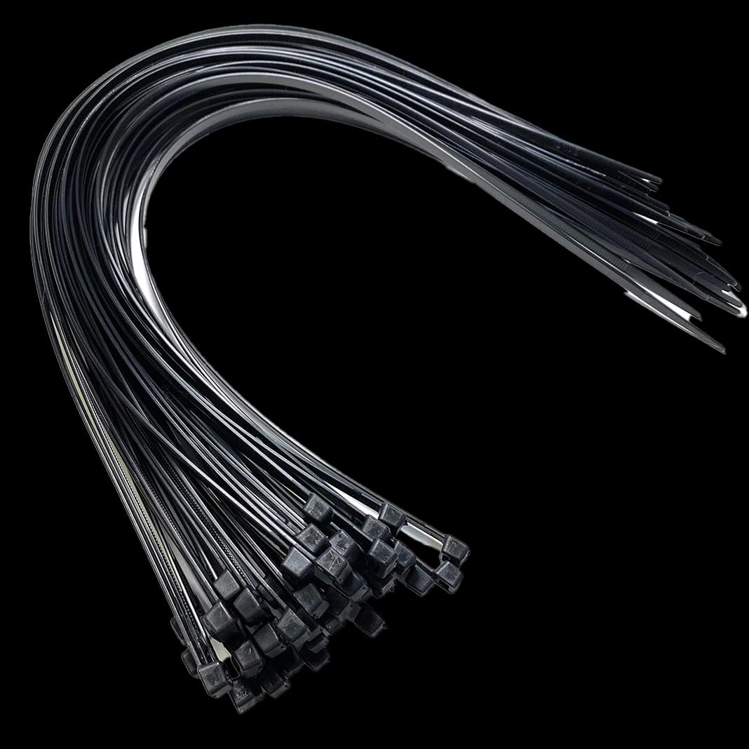 بست کمربندی سیاه پلاستیکی تکی 7.6*300 G4-B