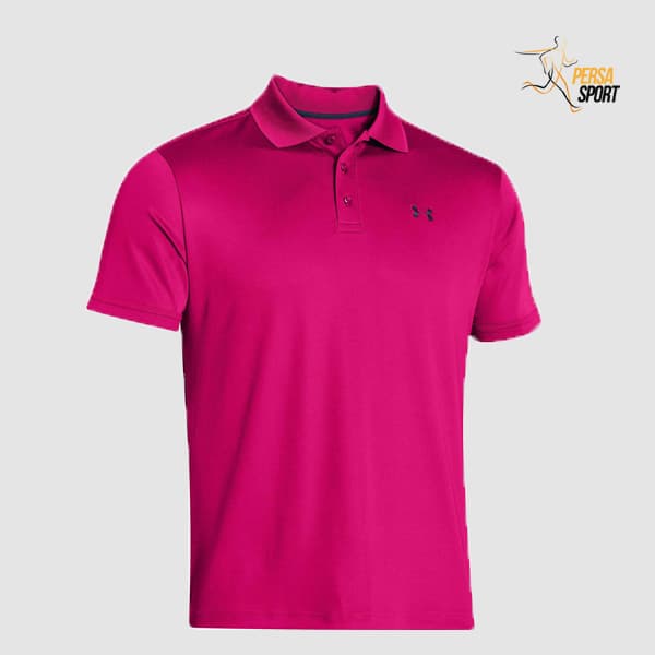 پلوشرت مردانه آندر آرمور TECH POLO SHIRT Pink — تصویر ۳