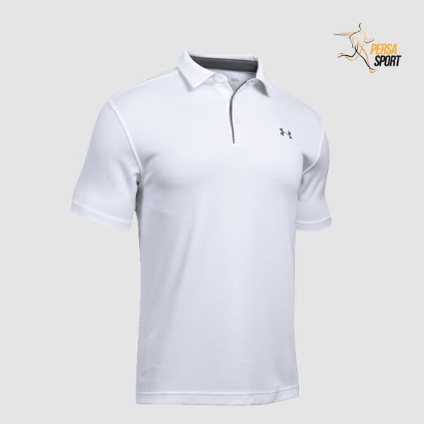 پلوشرت مردانه آندر آرمور TECH POLO SHIRT White — تصویر ۳