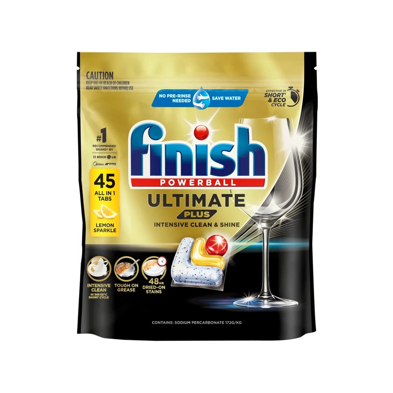 قرص ماشین ظرفشویی فینیش مدل Ultimate Plus بسته 45 عددی — تصویر ۳