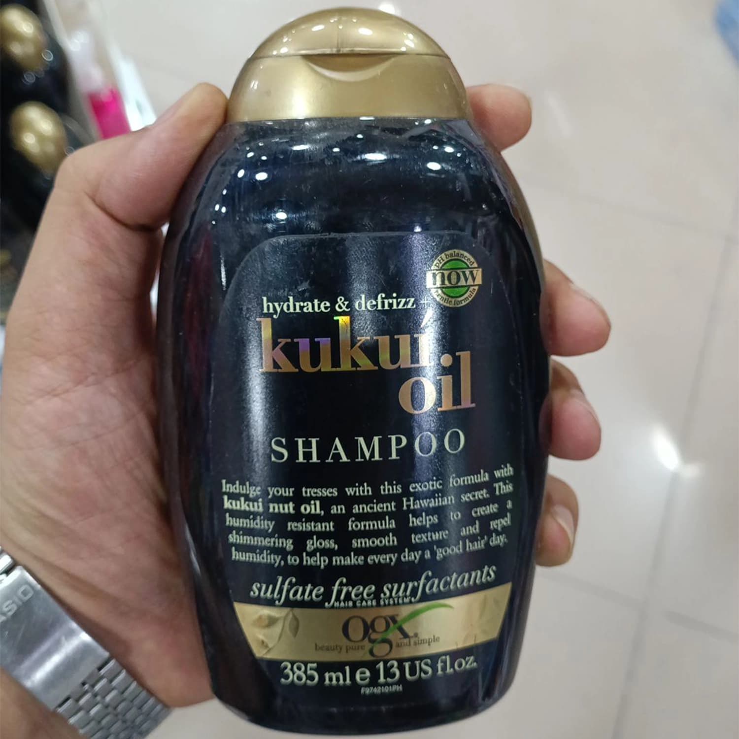 شامپو فاقد سولفات آبرسان و ضد وز Kukui Oil او جی ایکس 385ml — تصویر ۱۲