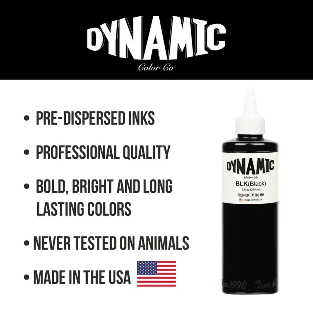 رنگ تاتو داینامیک بلک Dynamic Black حجم 240 میل — تصویر ۴