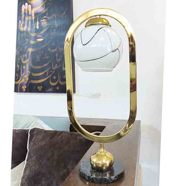 آباژور رومیزی لوتوس لایت مدل ریما سنگی استوانه سفید — تصویر ۱۲