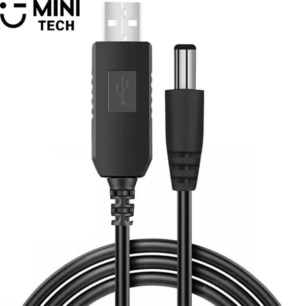 کابل افزاینده ولتاژ USB به 12 ولت مینی تک
