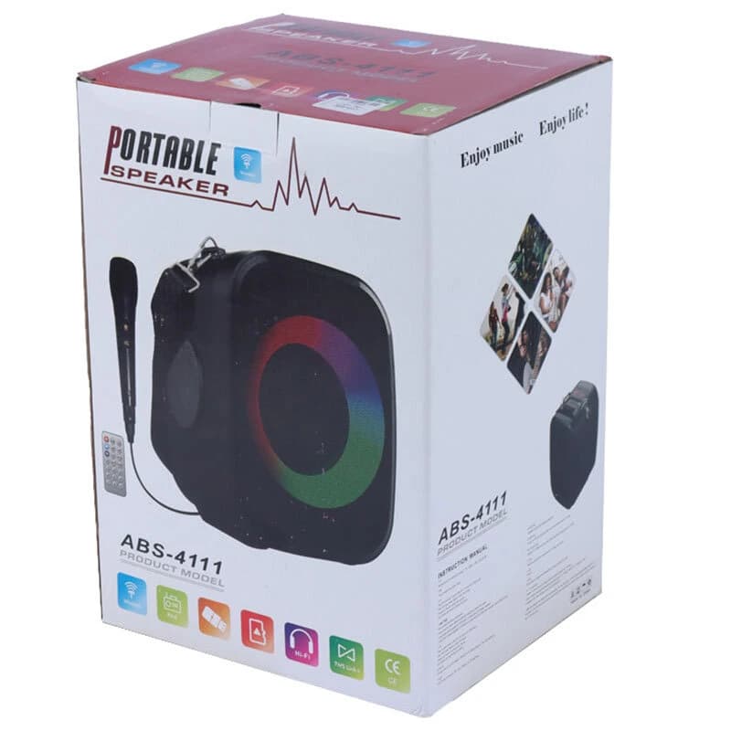 اسپیکر بلوتوثی ABS-4111 + میکروفون و ریموت کنترل — تصویر ۳