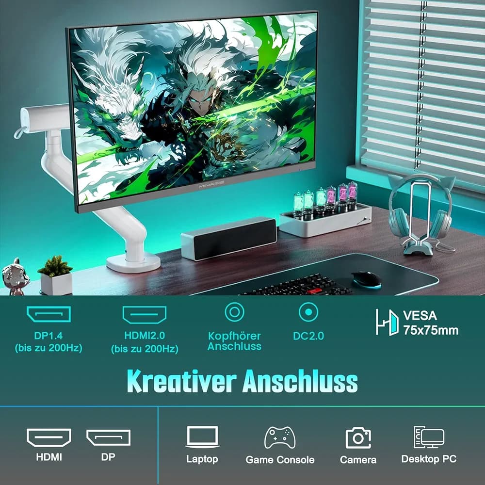 مانیتور گیمینگ 24 اینچ مینی فایر مدل MFG24F4H 200Hz — تصویر ۸