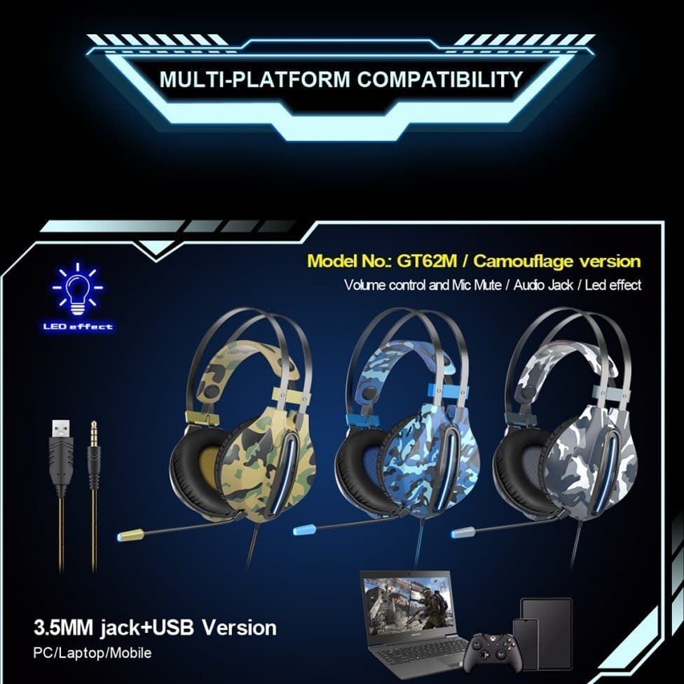 هدفون گیمینگ مدل OVLENG GP20M — تصویر ۷