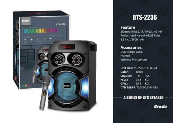 اسپیکر بلوتوثی بی تی اس مدل BTS-2236 — تصویر ۴