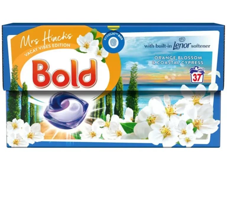 قرص ماشین لباسشویی بولد Bold رایحه شکوفه پرتقال و سرو ساحلی بسته 37 عددی