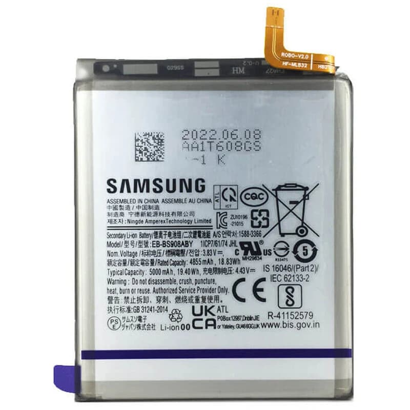 باتری موبایل اورجینال سامسونگ Galaxy S22 Ultra EB-BS908ABY — تصویر ۵