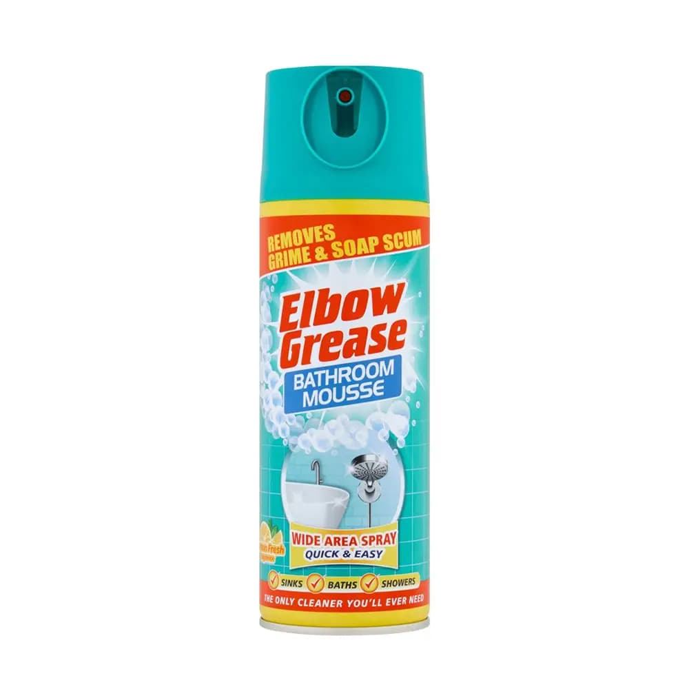 اسپری فوم پاک کننده سرویس بهداشتی و شیرآلات البو گریس Elbow Grease حجم 400 میل — تصویر ۳