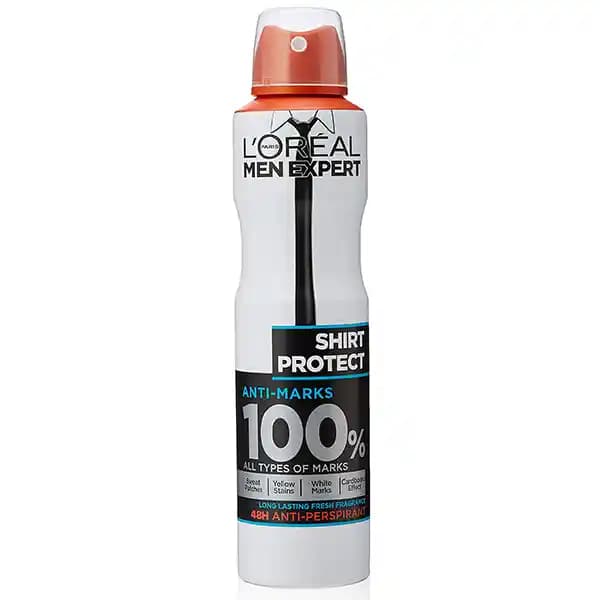 اسپری دئودورانت لورال Loreal مردانه مدل Shirt Protect حجم 150 میل