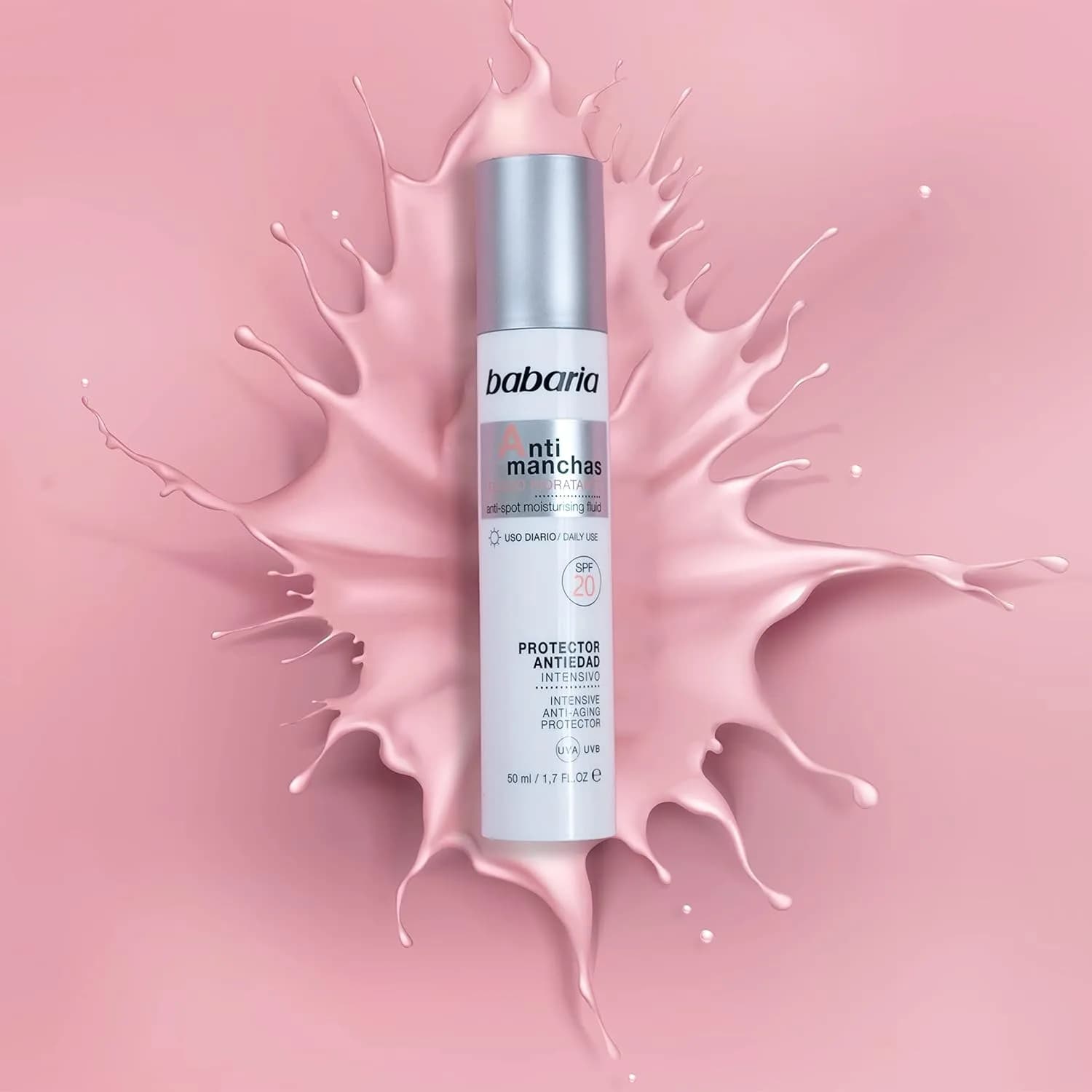 فلوئید روز ضد لک و چروک باباریا Babaria مدل anti-spot SPF20 حجم 50 میل — تصویر ۱۱