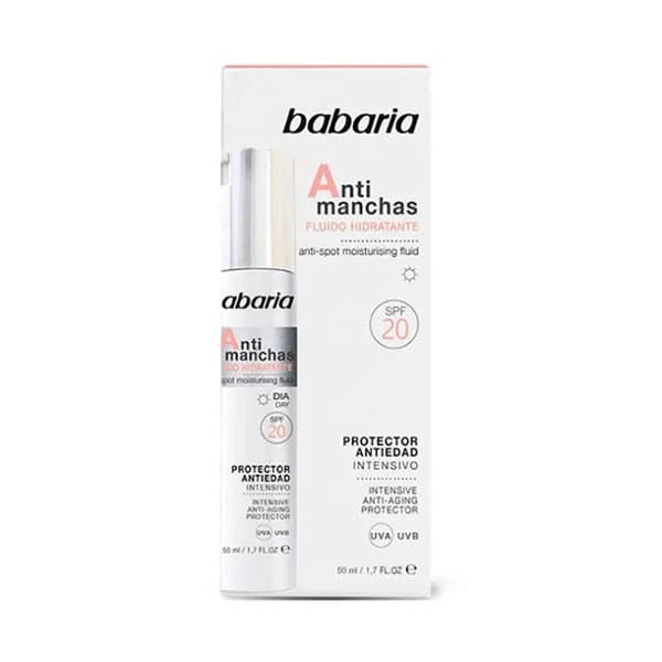 فلوئید روز ضد لک و چروک باباریا Babaria مدل anti-spot SPF20 حجم 50 میل — تصویر ۳