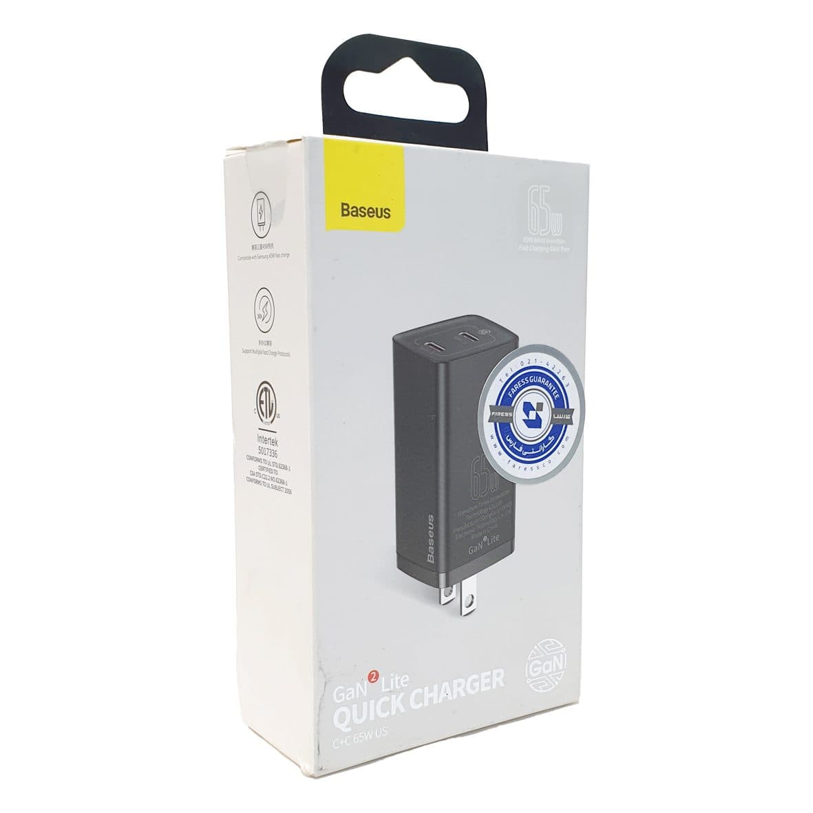 شارژر دیواری باسئوس مدل GaN2 Lite Charger 65W CCGAN2L-F کد 5100
