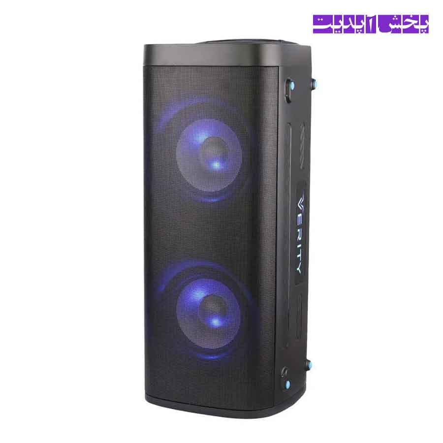 اسپیکر بلوتوثی ایستاده وریتی VERITY مدل V-PS2508 1200W رنگ مشکی +میکروفون بی سیم و ریموت کنترل